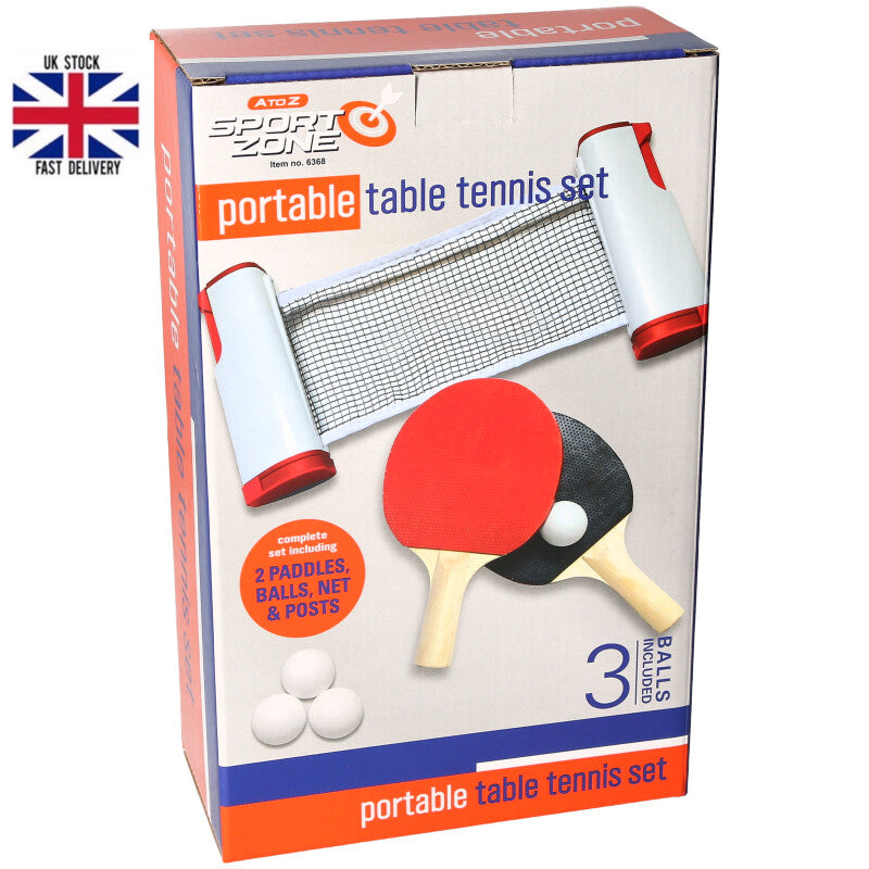 PORTABLE TABLE TENNIS GAME INDOOR TRAVEL PING PONG BALL SET- XMAS GIFT