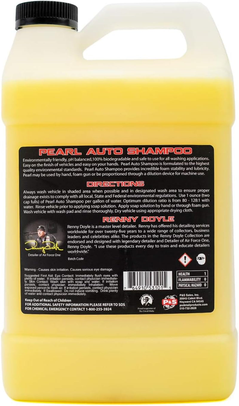 Transform Your Car Wash Routine with P&S Detailing Products EC3101 - Pearl Auto Shampoo (1 Gallon) - Eco-Friendly, High-Foaming Formula for a Spotless Shine
