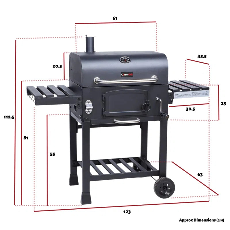 Outdoor XL Smoker Barbecue Charcoal Portable BBQ Grill Garden