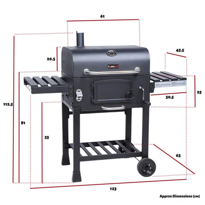 Outdoor XL Smoker Barbecue Charcoal Portable BBQ Grill Garden