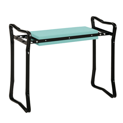 Garden Kneeler 2 in 1 Ergonomic Design Knee Pad Support Bench Foldable, Green