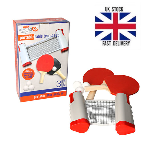 PORTABLE TABLE TENNIS GAME INDOOR TRAVEL PING PONG BALL SET- XMAS GIFT