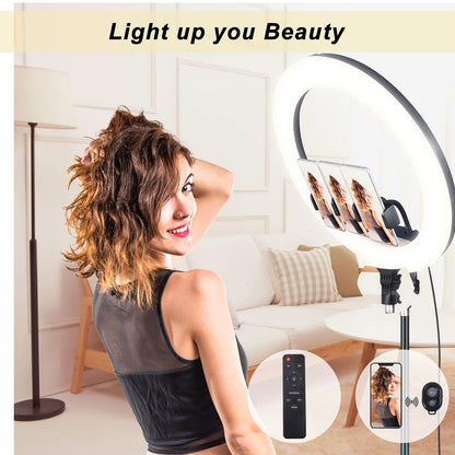 21 Inch LED Ring Light with Stand & Phone Holder – Makeup Beauty Vlogging Video