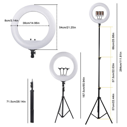 21 Inch LED Ring Light with Stand & Phone Holder – Makeup Beauty Vlogging Video