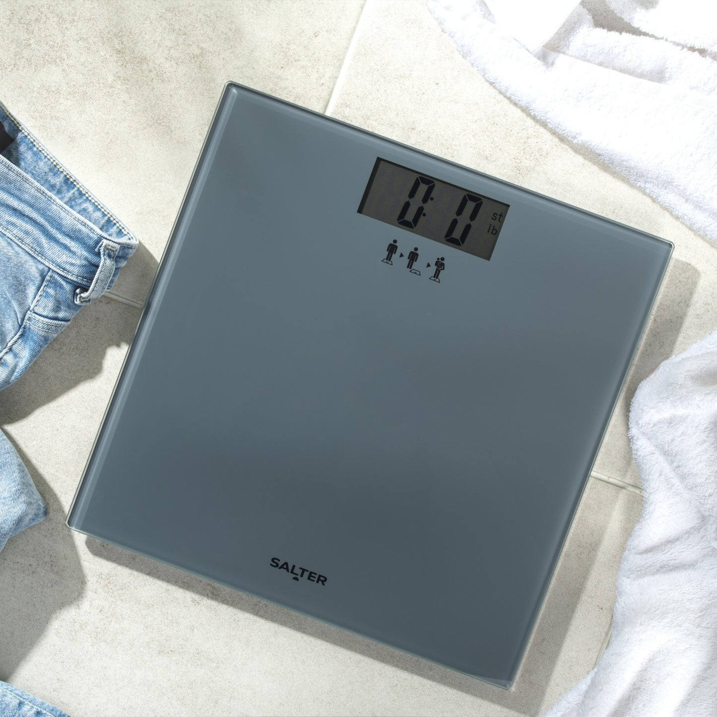Salter Bathroom Scale Add & Weigh for Babies Pets, Luggage Easy Read LCD Display