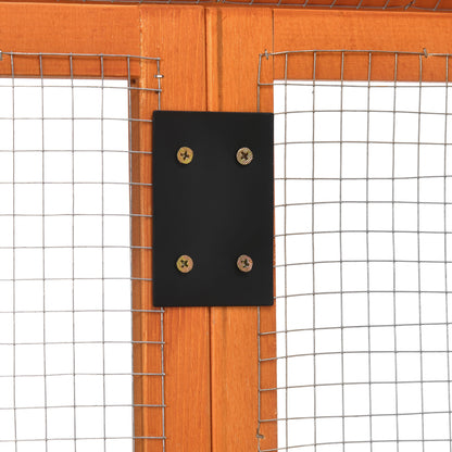 Large Chicken Run, Wooden Chicken Coop W/ Combinable Design-Natural Wood Finish