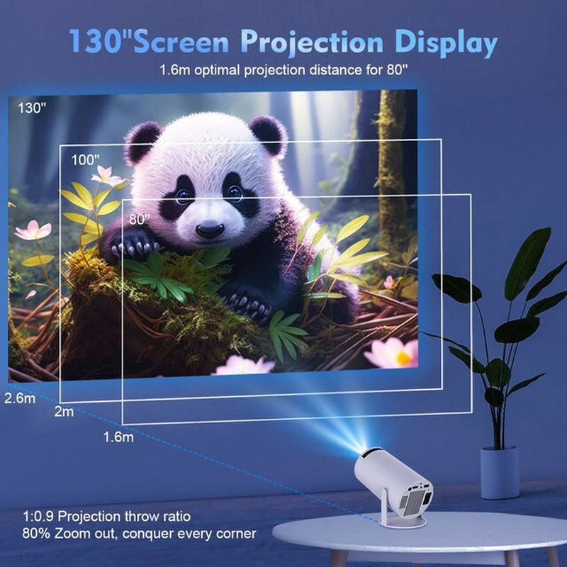 5G 4K Projector Smart HD LED Wifi Bluetooth HDMI USB Android Office Home Theater