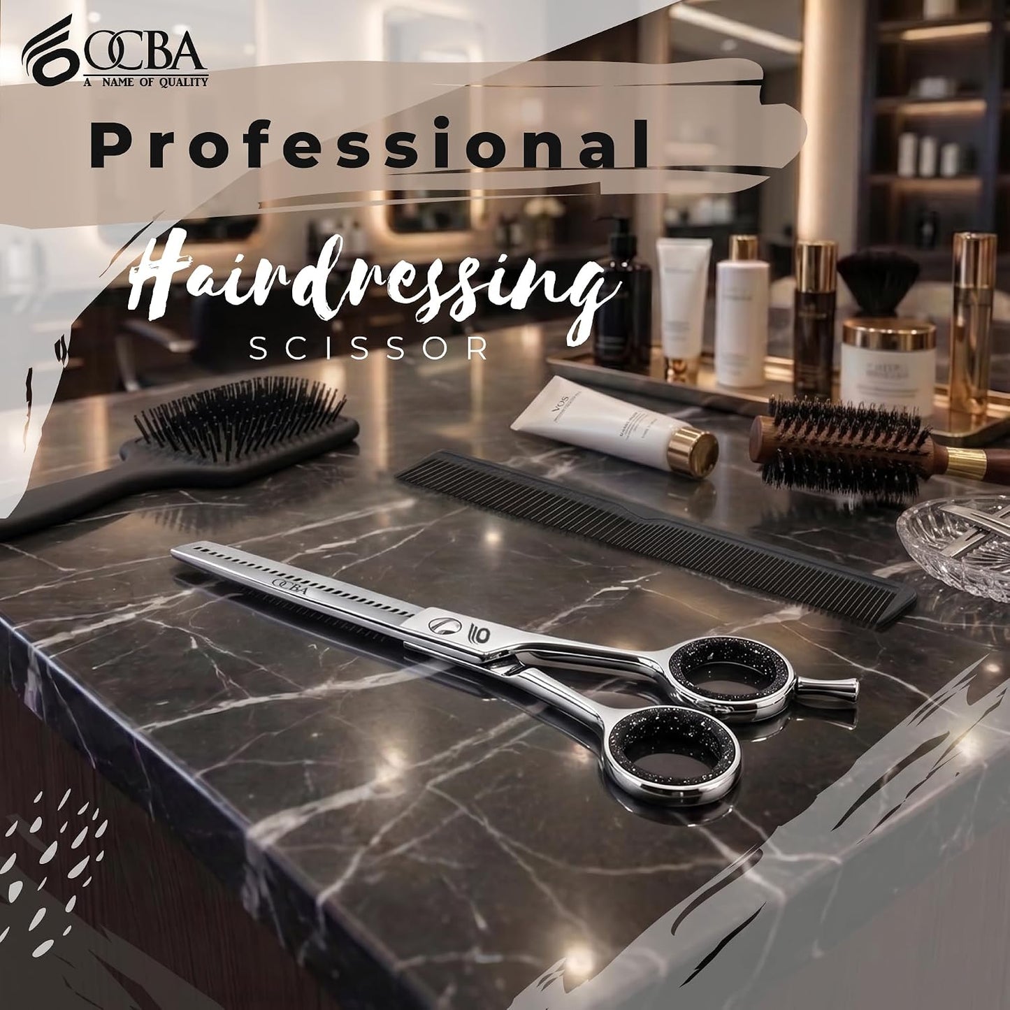 Professional 6" Hairdressing Scissor Sharp Hair Cutting Scissors for Barbers Hairdressers & Stylists Beard & Haircut Scissors for Men & Women (Classic Thinning)