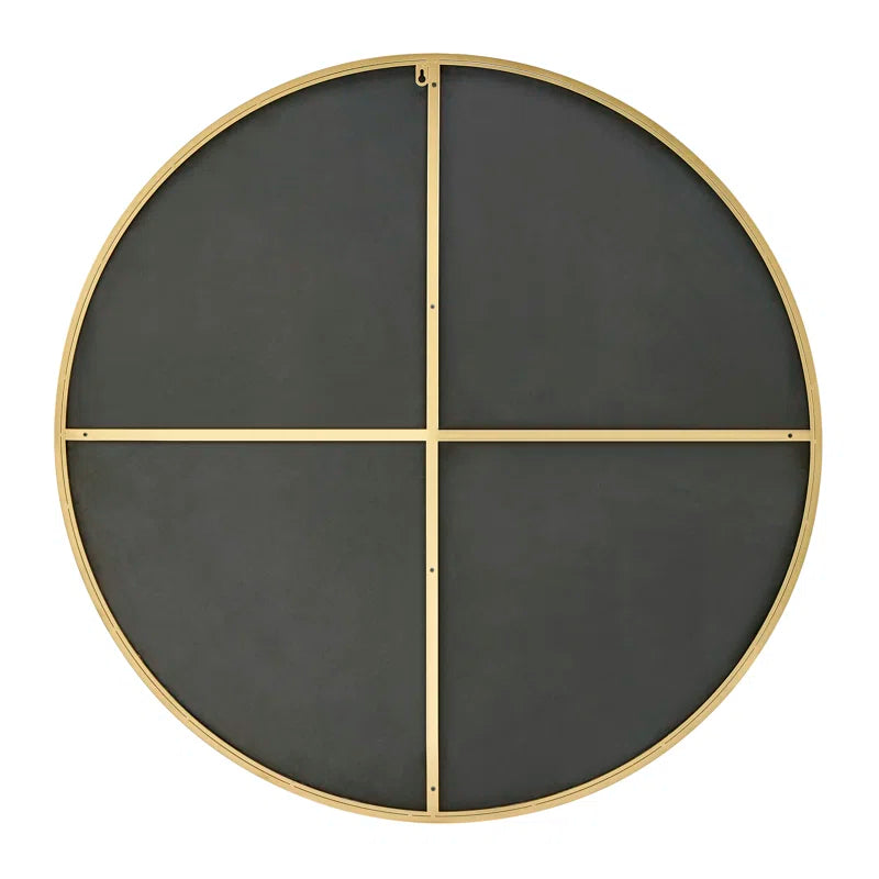 Alcantera round Metal Frame Wall Mirror Simple and Elegant Modern Design