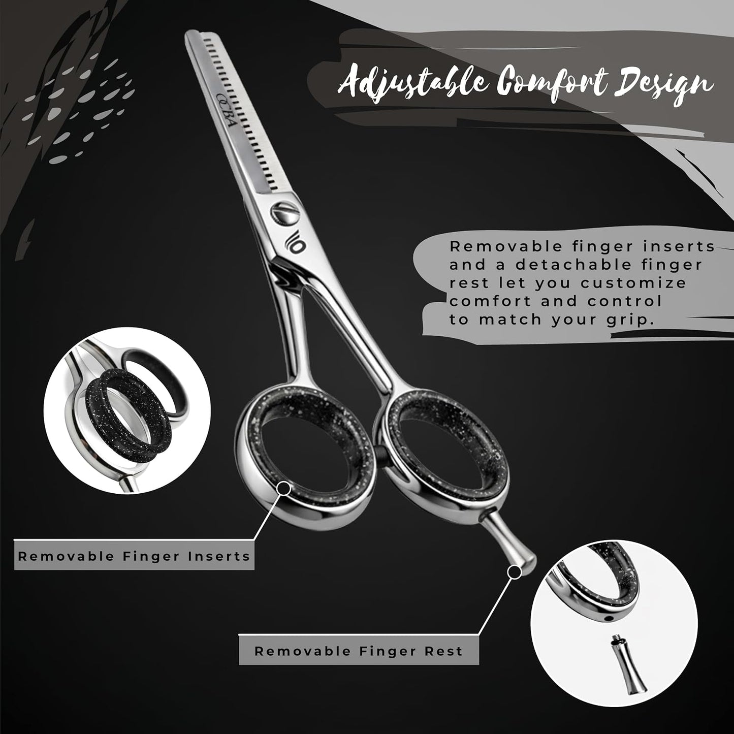 Professional 6" Hairdressing Scissor Sharp Hair Cutting Scissors for Barbers Hairdressers & Stylists Beard & Haircut Scissors for Men & Women (Classic Thinning)