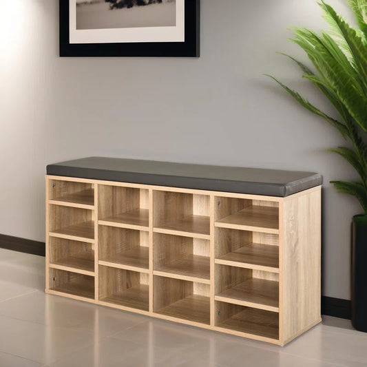 14 Shoe Bench Shoe Storage Bench with Seat Hallway Entryway Furniture