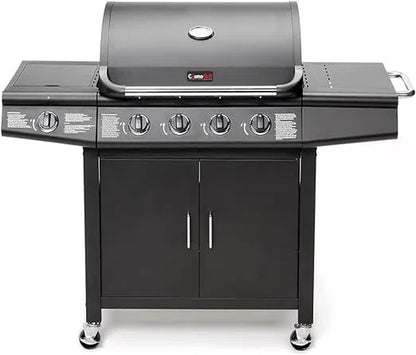 Deluxe 4+1 Gas Burner Grill Barbecue Incl. Side Burner