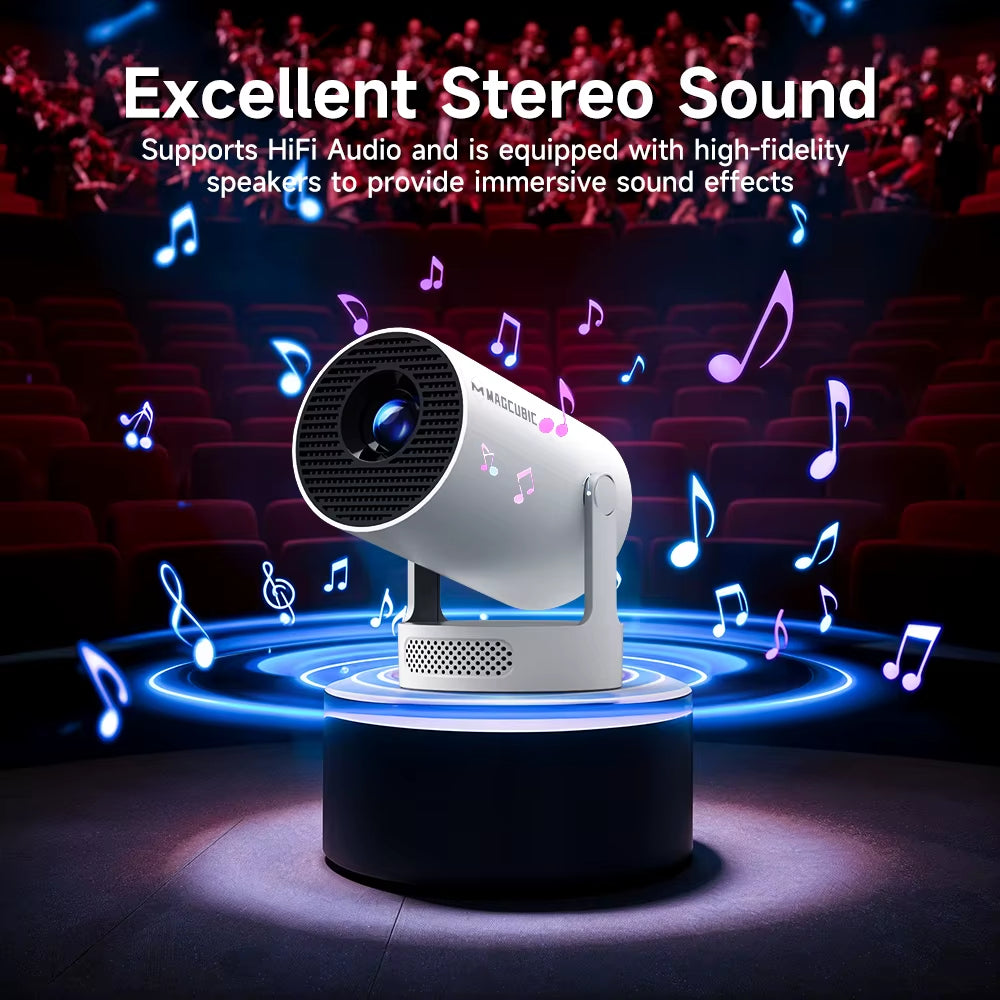 8K Wifi6 Projector 290ANSI Android 14 Dual WIFI Allwinner H726 BT5.0 1280*720P Home Cinema Outdoor Portable HY300 Pro +