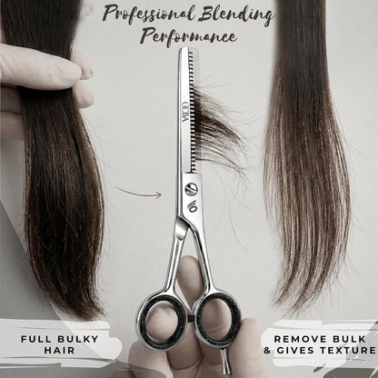 Professional 6" Hairdressing Scissor Sharp Hair Cutting Scissors for Barbers Hairdressers & Stylists Beard & Haircut Scissors for Men & Women (Classic Thinning)