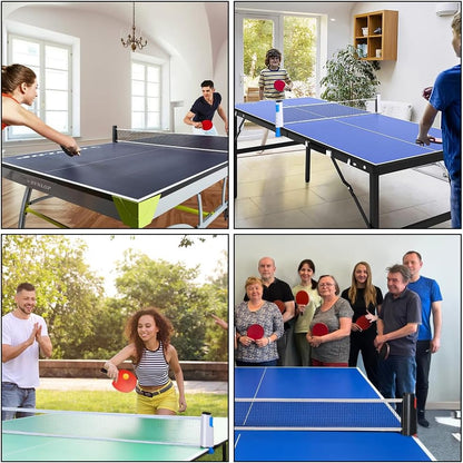 Table Tennis Bats, Wooden Table Tennis Set | Portable Table Tennis Set, 2 Table Tennis Bats, 3 Ping Pong Balls & Carry Bag, for Outdoor/Indoor Daily Practice &Competitions