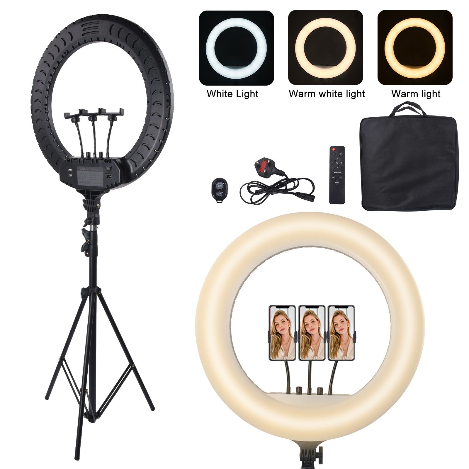 21 Inch LED Ring Light with Stand & Phone Holder – Makeup Beauty Vlogging Video